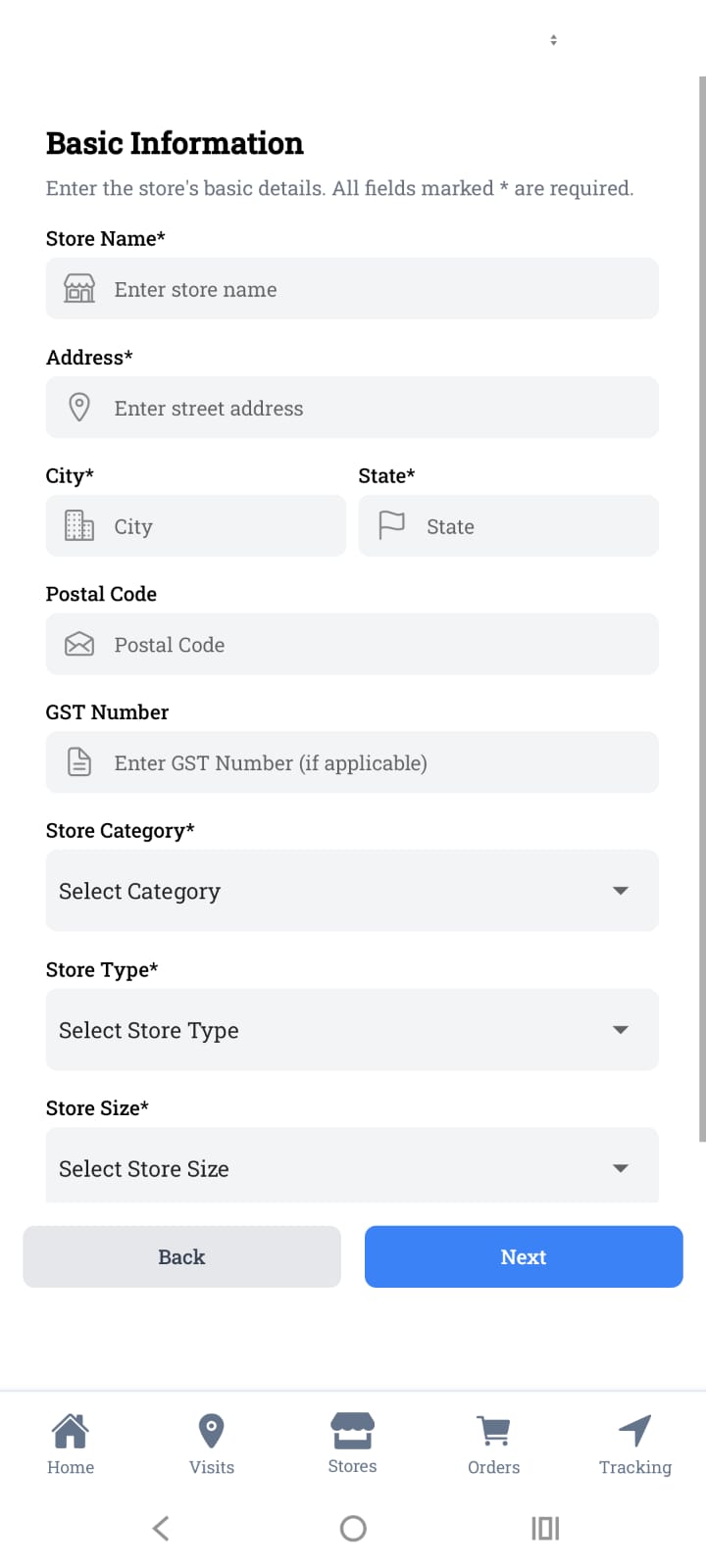 Visit Details - Store visit completion and tracking