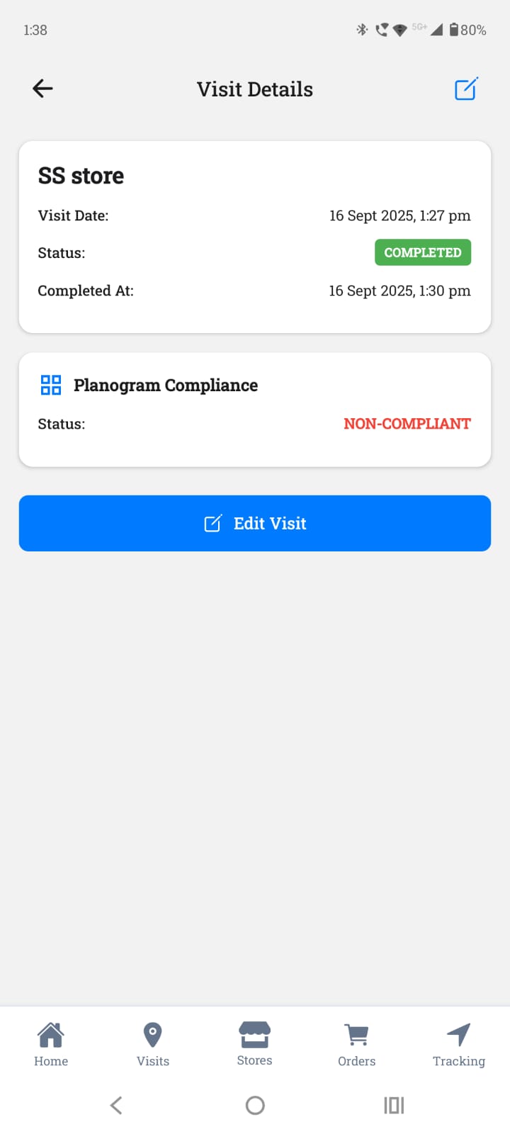 Store Management - Store profiles and visit tracking